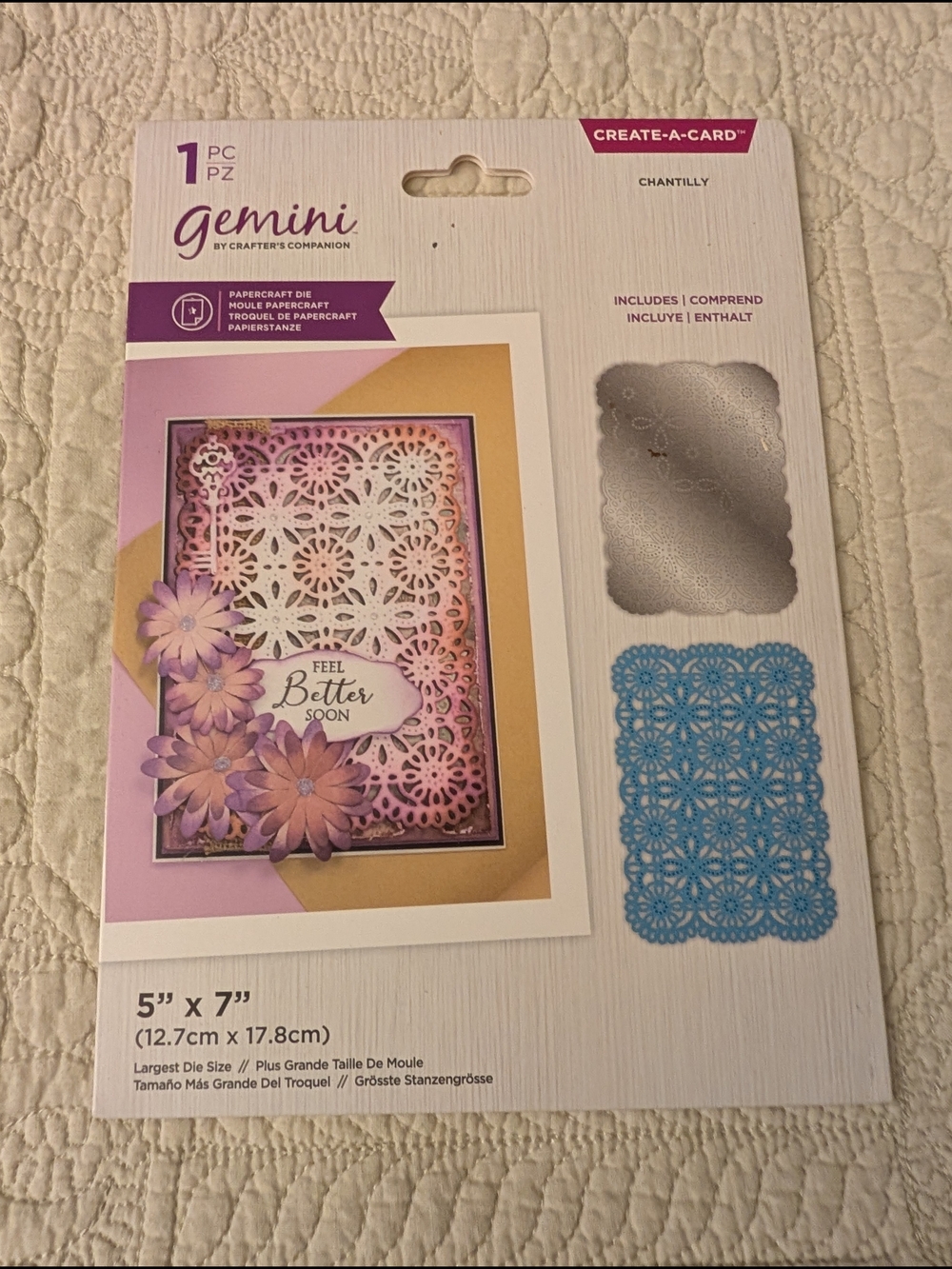 Gemini Create-A-Card Chantilly Lace Die – Pink & Purple Accent